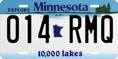 MN license plate 014RMQ