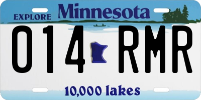 MN license plate 014RMR