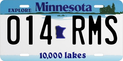 MN license plate 014RMS