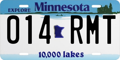 MN license plate 014RMT
