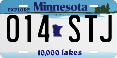 MN license plate 014STJ