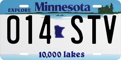 MN license plate 014STV