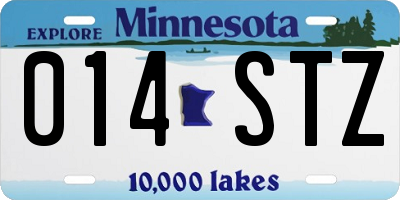 MN license plate 014STZ