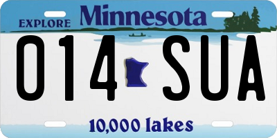 MN license plate 014SUA