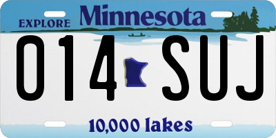 MN license plate 014SUJ