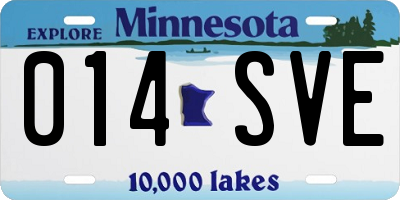 MN license plate 014SVE
