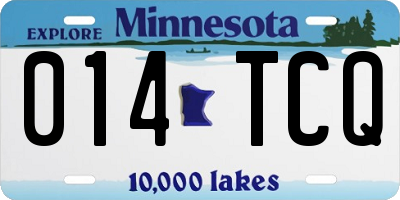 MN license plate 014TCQ