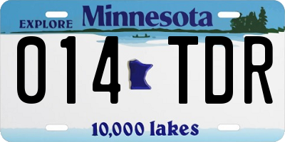 MN license plate 014TDR