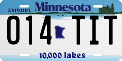 MN license plate 014TIT