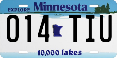 MN license plate 014TIU