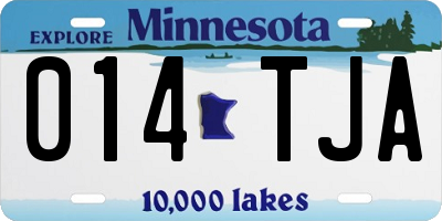 MN license plate 014TJA