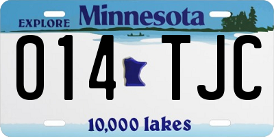 MN license plate 014TJC
