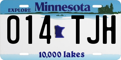 MN license plate 014TJH