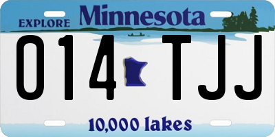 MN license plate 014TJJ