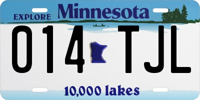 MN license plate 014TJL