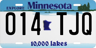 MN license plate 014TJQ