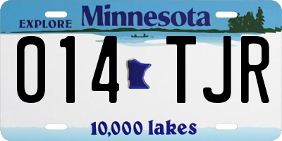 MN license plate 014TJR
