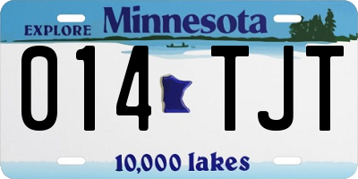 MN license plate 014TJT
