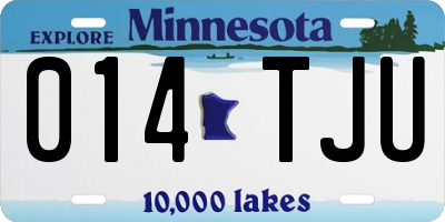 MN license plate 014TJU