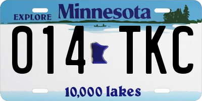 MN license plate 014TKC