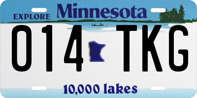 MN license plate 014TKG