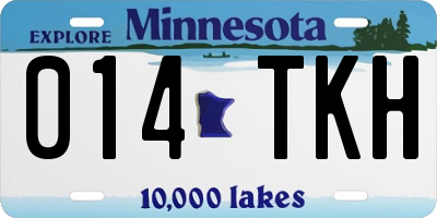 MN license plate 014TKH