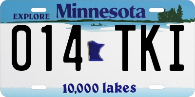 MN license plate 014TKI