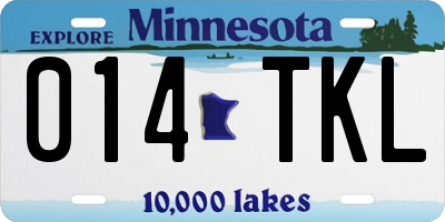 MN license plate 014TKL
