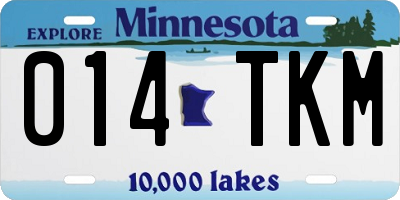 MN license plate 014TKM