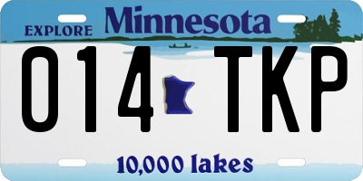 MN license plate 014TKP