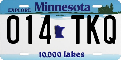 MN license plate 014TKQ