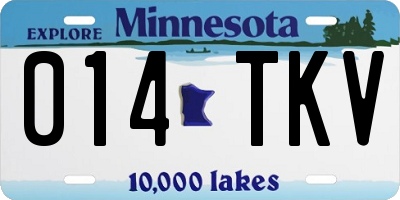 MN license plate 014TKV