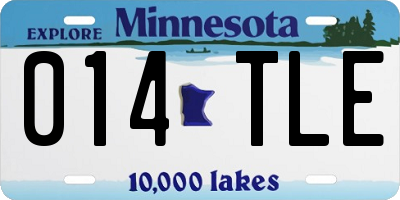 MN license plate 014TLE