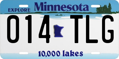 MN license plate 014TLG