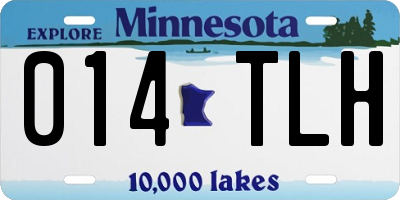 MN license plate 014TLH