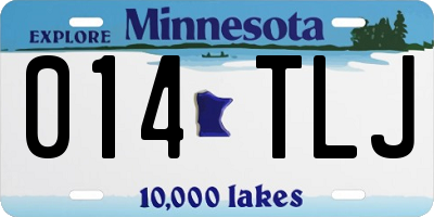 MN license plate 014TLJ