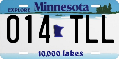 MN license plate 014TLL