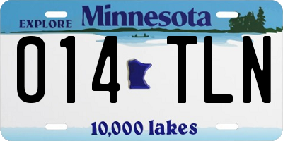 MN license plate 014TLN