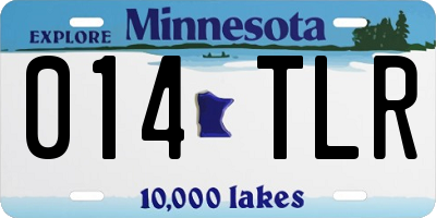 MN license plate 014TLR
