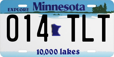 MN license plate 014TLT