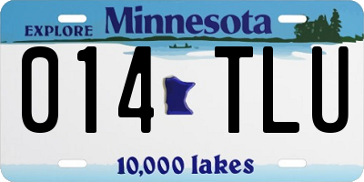 MN license plate 014TLU