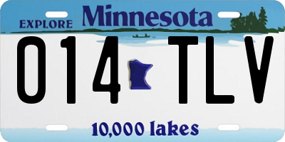 MN license plate 014TLV