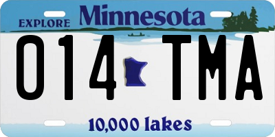 MN license plate 014TMA