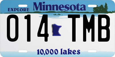 MN license plate 014TMB