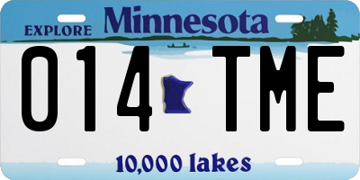 MN license plate 014TME