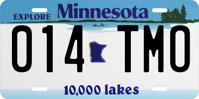 MN license plate 014TMO
