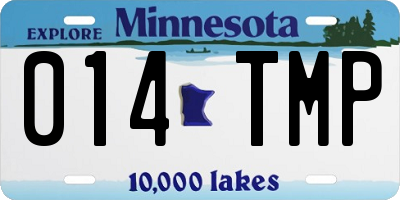 MN license plate 014TMP