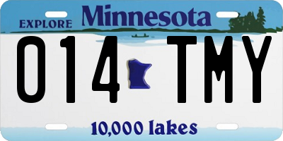 MN license plate 014TMY