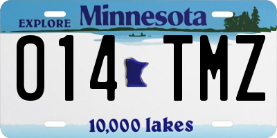 MN license plate 014TMZ
