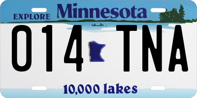 MN license plate 014TNA
